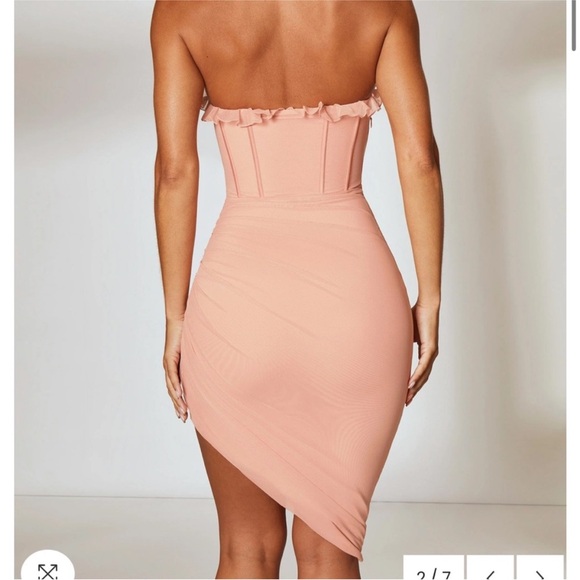 light pink oh polly rushed dress - Picture 4 of 6